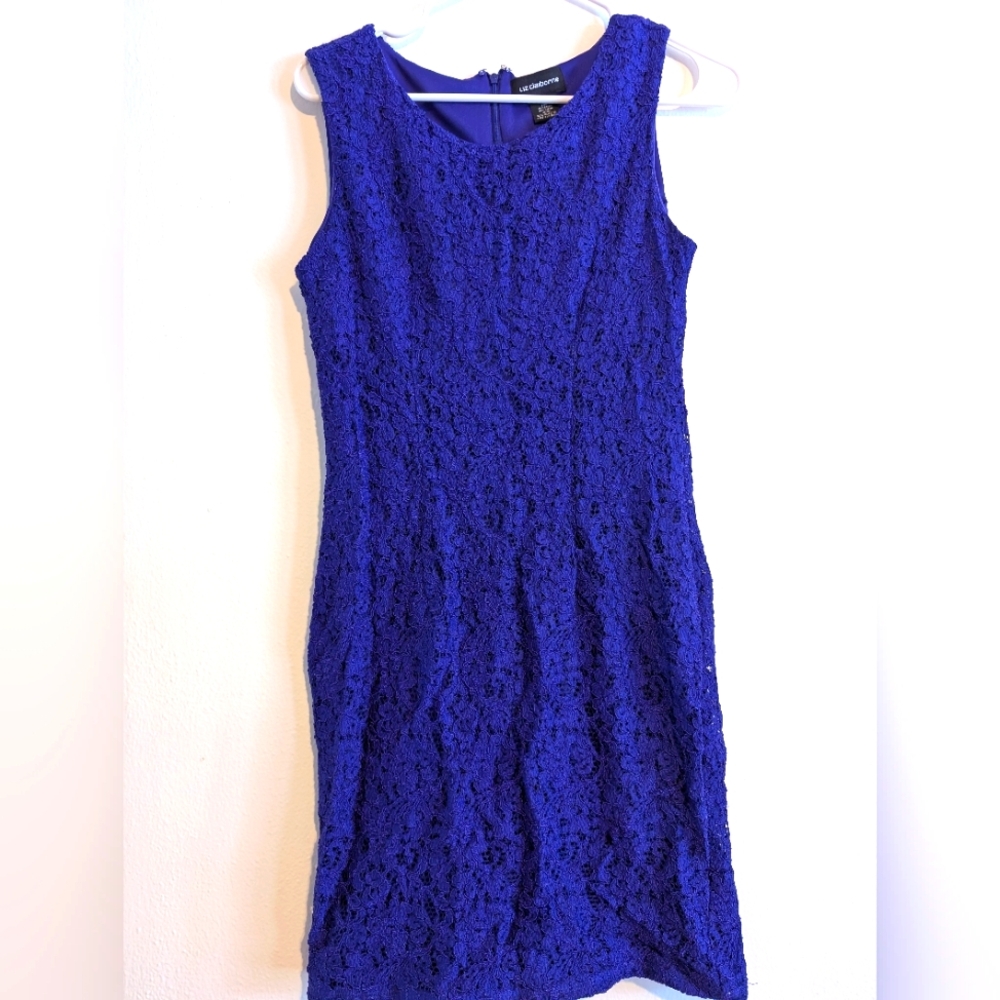 Euc Liz Claiborne dark purple sleeveless dress size 4